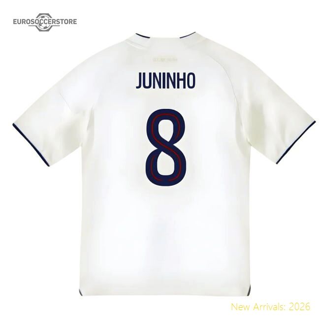 Authentic 2025-2026 Olympique Lyon Home Shirt (Kids) (Juninho 8)