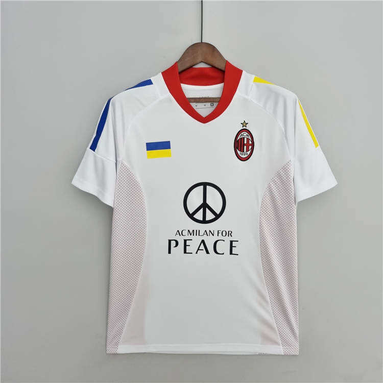 02-03 AC Milan White Retro Football Shirt Soccer Jersey - Official