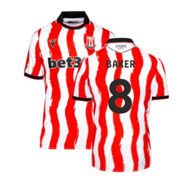 Passionate Football Stoke City Home Shirt Baker #8 Professional Gr...