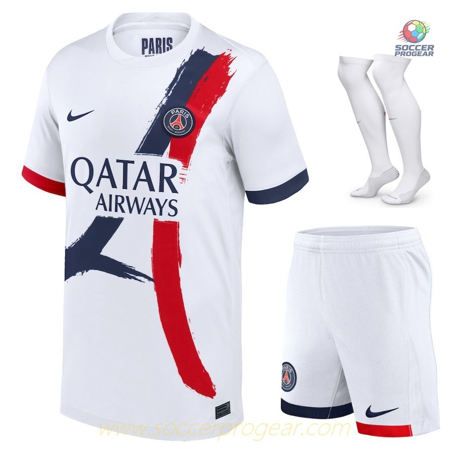 PSG Ligue 1 Uber Eats Away Children's Edition Football Kit Soccer Jersey 2024-2025 Season