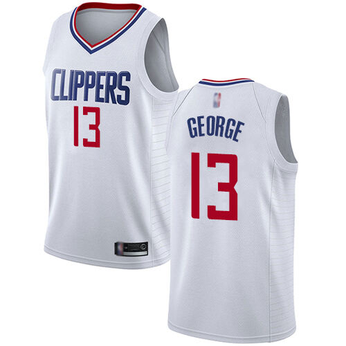 LAC #13 Paul George Premium 2024 Icon NBA Jersey - White Swingman