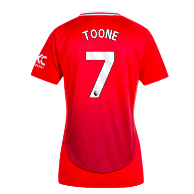 Value Pack Man Utd Toone 7 2024-2025 Man Utd Home Shirt (Womens) (T...