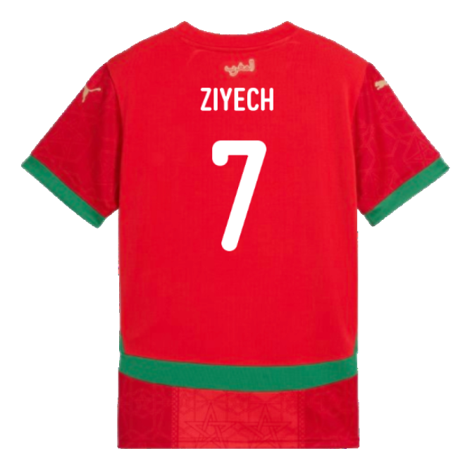 2024-2025 Morocco Home Shirt (Kids) (Ziyech 7)