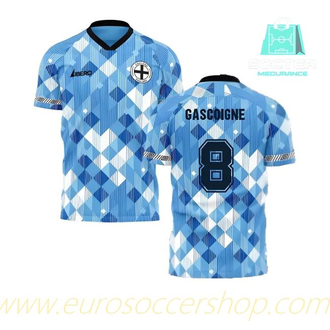 England Third Football Shirt FIFA Approved Libero Collection (Gascoigne 8)