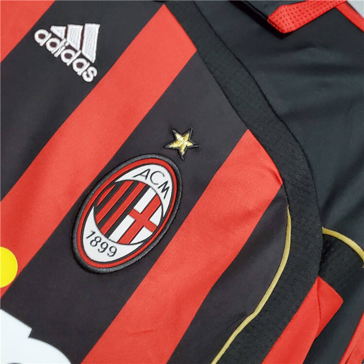 AC Milan 0607 Retro Champion League Long Sleeve Shirt - Official