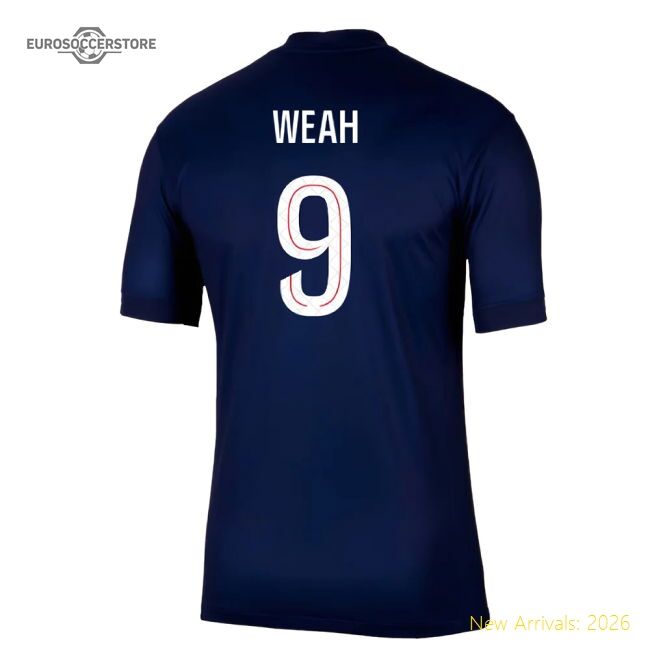 Best-Selling 2025-2026 Psg Paris Saint Germain Home Shirt (Weah 9)