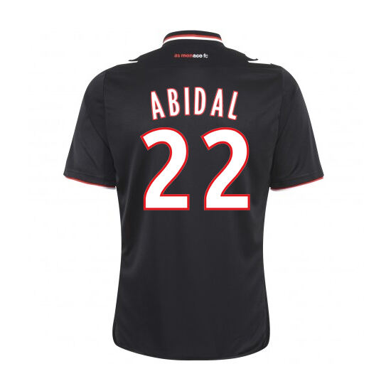 13-14 AS Monaco FC 22 Abidal Away Black Jersey Shirt - Official
