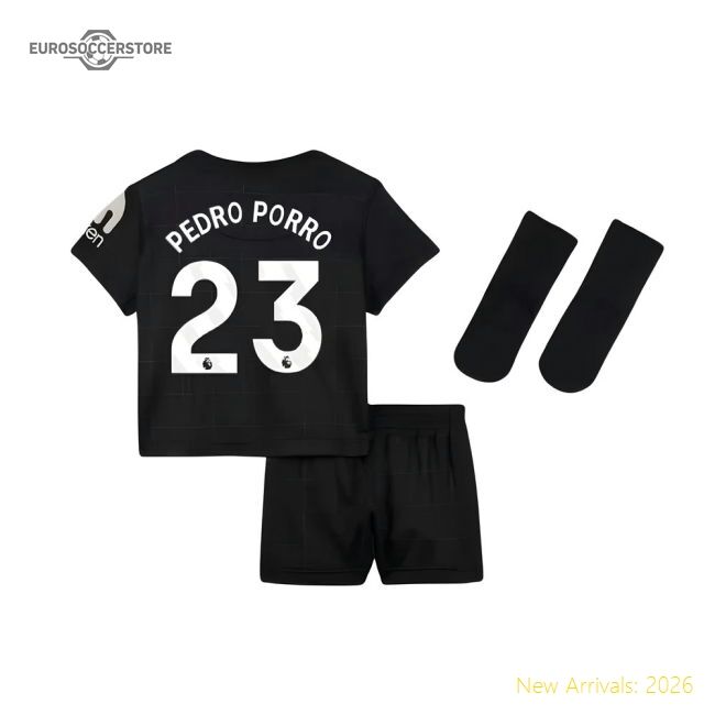 Luxury 2025-2026 Tottenham Hotspur Away Baby Kit (pedro Porro 23)