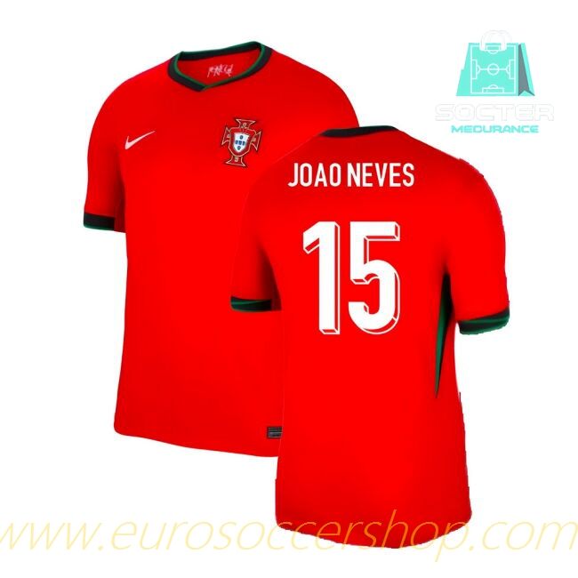 2024-2025 Season Portugal Home Football Shirt (Joao Neves 15)