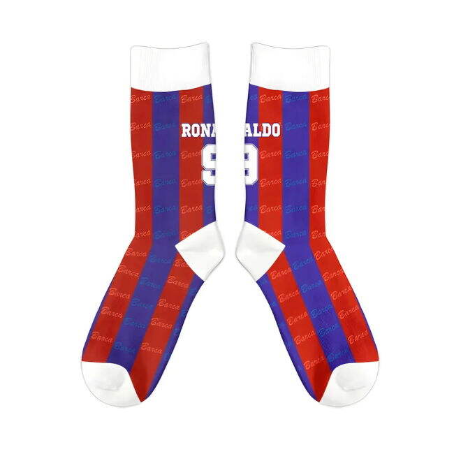 Durable Material Match Day Ronaldo Fc Barcelona New Release Socks