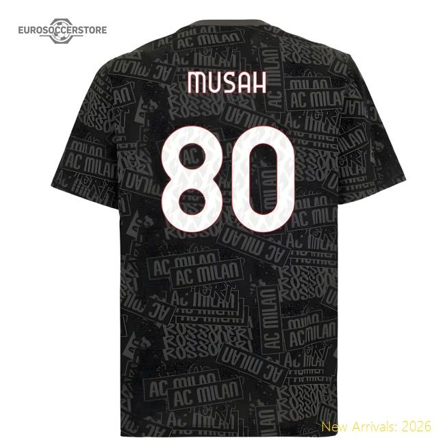 Top-tier Home Ac Milan Musah Jersey 2025-2026 Moisture-wicking