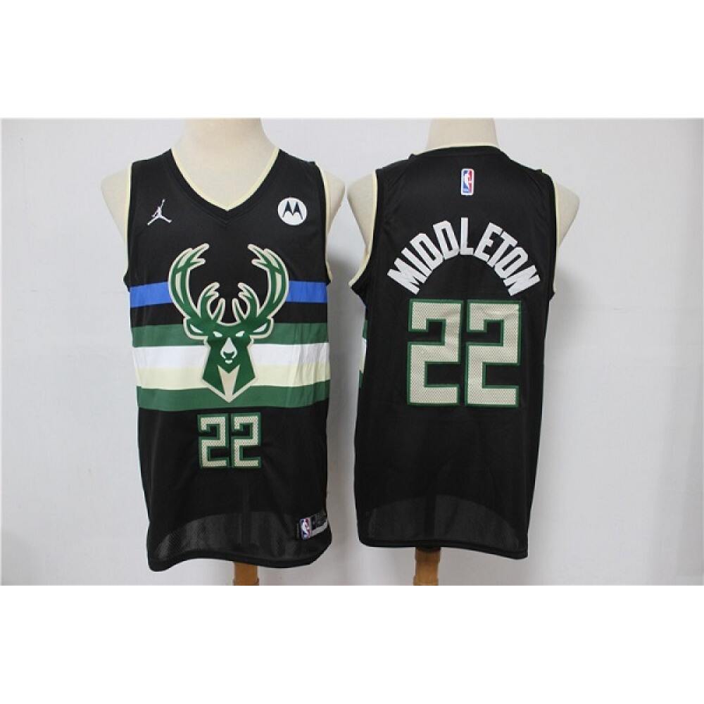 Performance Performance Men's Bucks #22 Khris Black Basketball Jersey