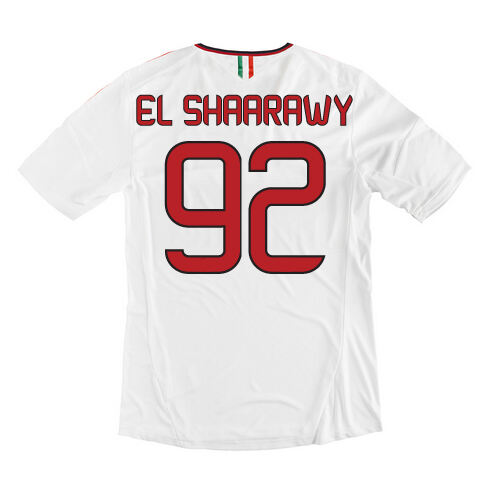 13-14 AC Milan 92 El Shaarawy Away White Soccer Shirt - Official