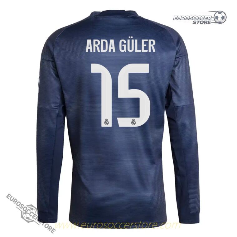 ARDA GÜLER 15 Long Sleeve Away Jersey for Real Madrid 25-26 Season