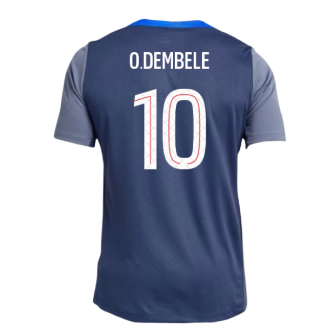 2025-2026 PSG Strike Dri-Fit Training Shirt (Navy) (O.Dembele 10)