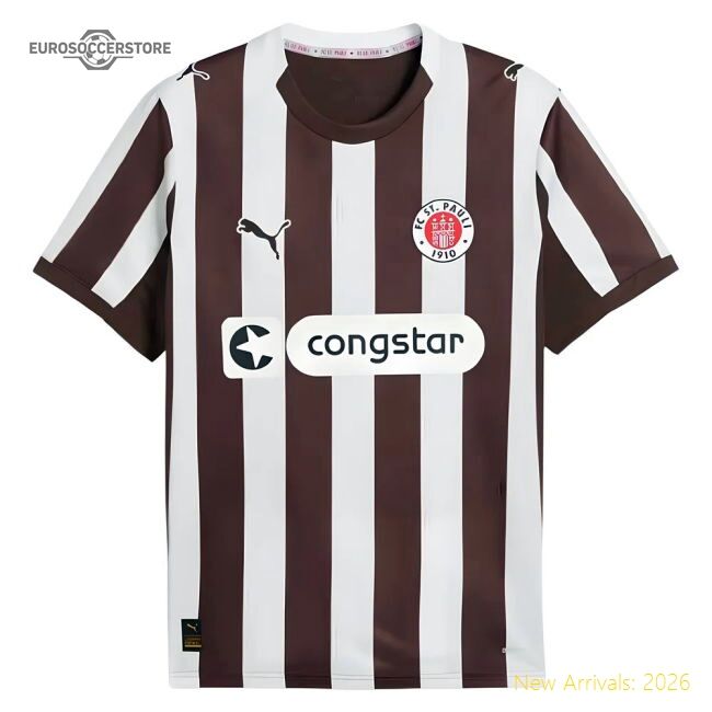 Premium-grade 2025-2026 St Pauli Home Shirt - Match Quality