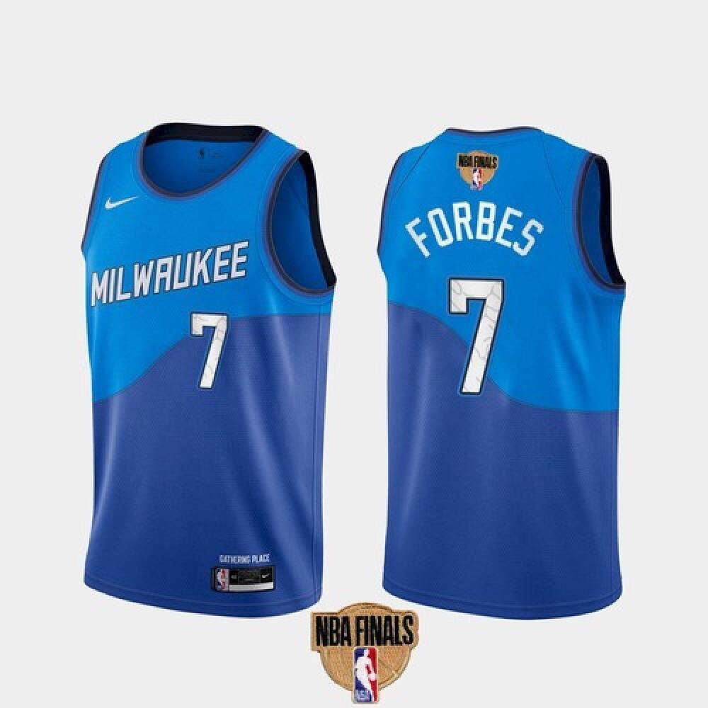 Performance Official Men's MIL #7 Bryn Blue Basketball Jersey
