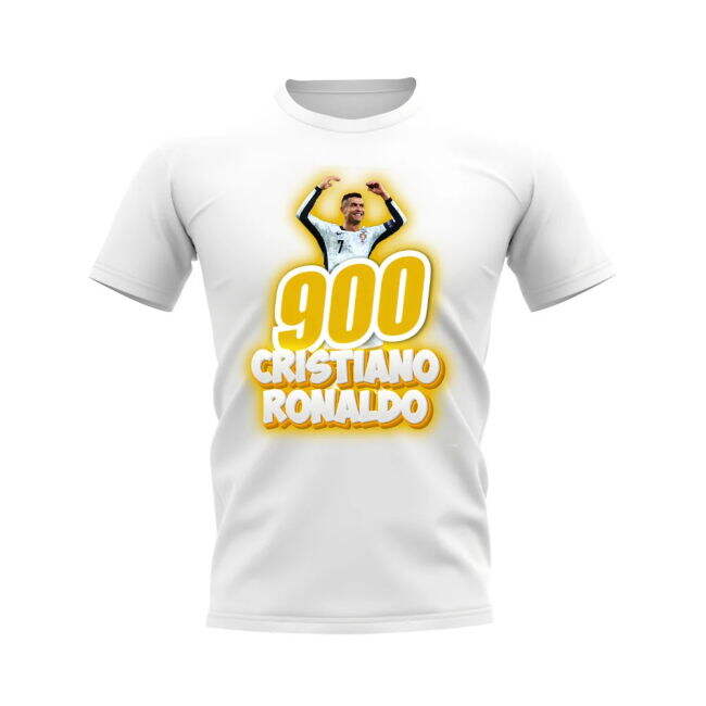 Cristiano Ronaldo 900 Career Goals T-Shirt (White)