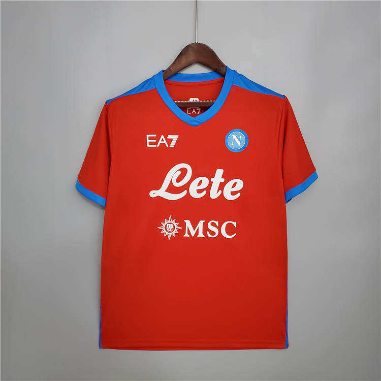 Napoli 21-22 Away Red Soccer Jersey Football Shirt - Official Replica