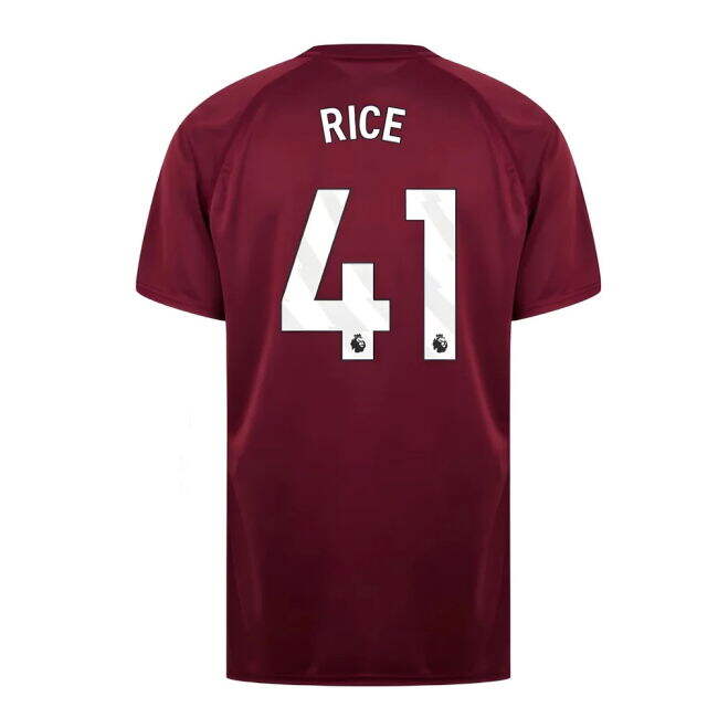 Licensed 2025-2026 West Ham Premier League Home Uniform (Rice 41)