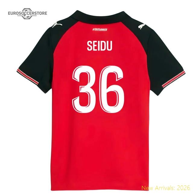 Supporter 2025-2026 Stade Rennais Home Shirt (Kids) (Seidu 36)
