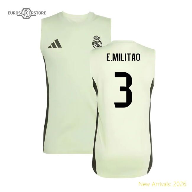 2025-2026 Real Madrid Sleeveless Training Jersey (almost Lime) (em