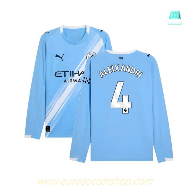 2025-2026 Man City Long Sleeve Home Shirt (Aleixandri 4)