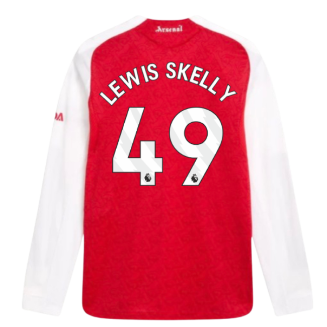 Adult 2025-2026 Arsenal Authentic Long Sleeve Home Shirt (Lewis Ske...