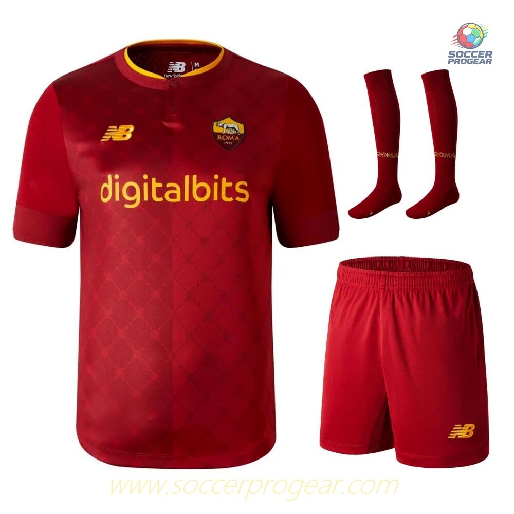 AS ROMA Genuine HOME CHILDREN'S JERSEY 2022 2023