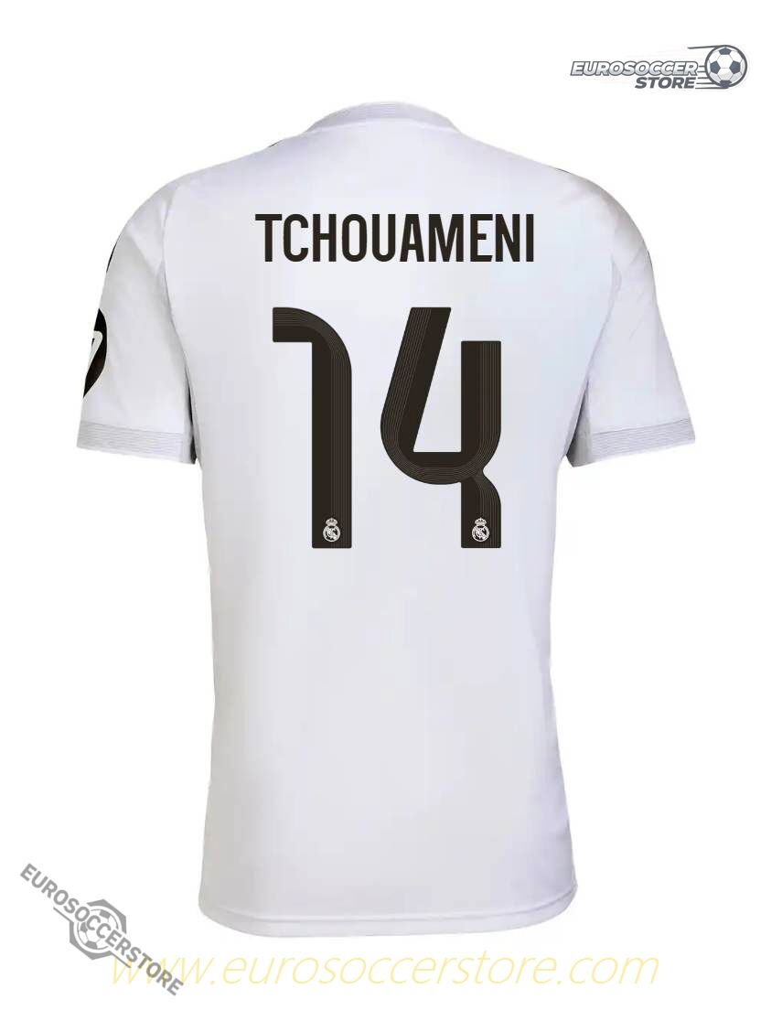 Real Madrid 25-26 Season Home Jersey Featuring Tchouameni #14