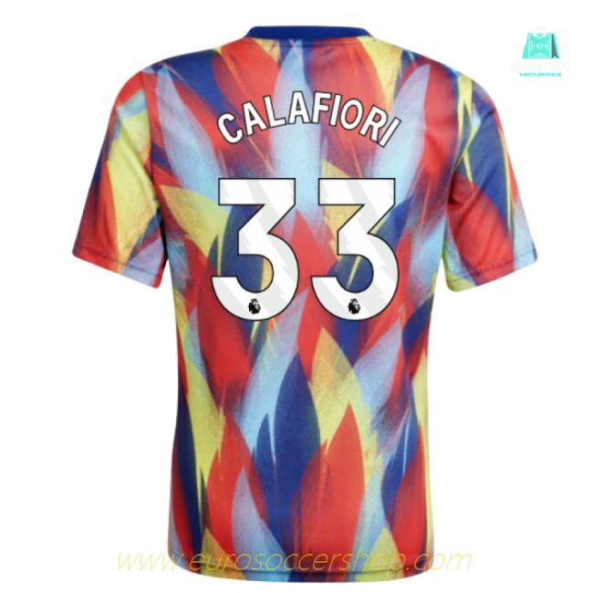 2025-2026 Arsenal Pre-Match Shirt (Victory Blue) - Kids (Calafiori 33)