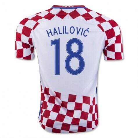 Croatia Home 2016 Halilovic 18 Soccer Jersey Shirt - Official Replica