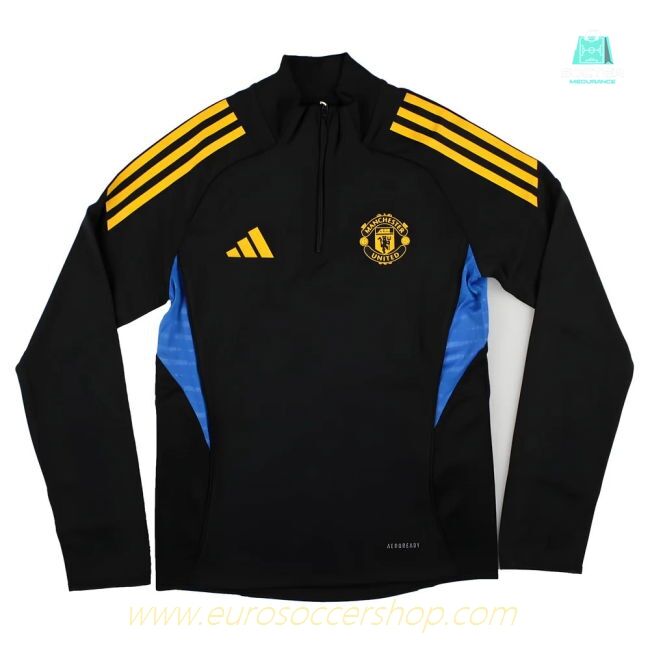 2025-2026 Man Utd EU Training Top (Black) - Kids