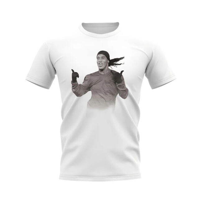 Soccer Ronaldinho Brazil Legend T-Shirt (White) Premium