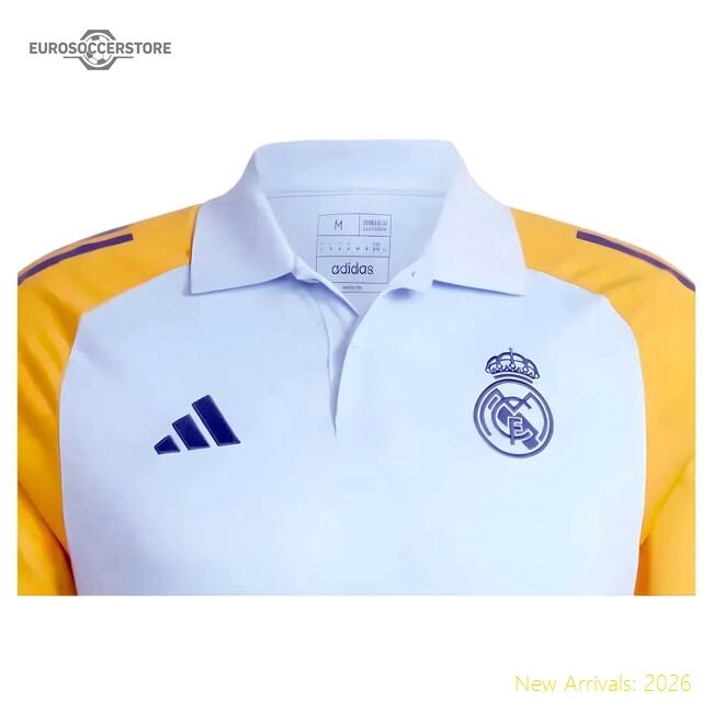 Outstanding 2024-2025 Real Madrid Polo Shirt (glow Blue)