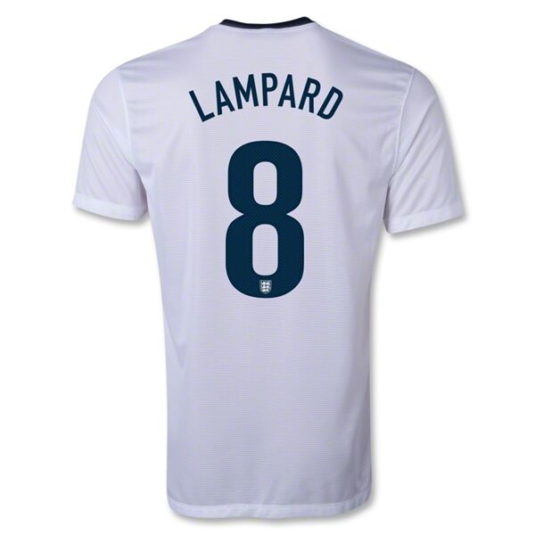 2013 England 8 LAMPARD Home White Jersey Shirt - Official Replica 4427