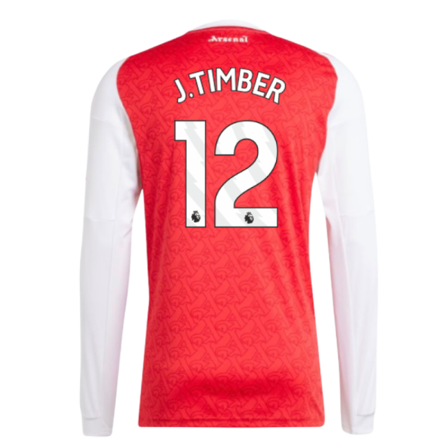 soccer jersey 2025-2026 Arsenal Long Sleeve Home Shirt (J.Timber 12)