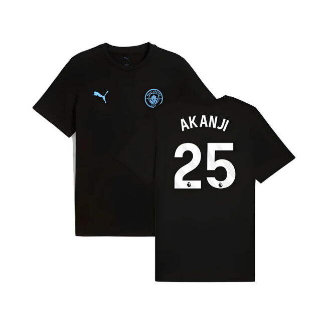 Elite Man City 2025-2026 Man City FtblESS Tee (Black) (Akanji 25)