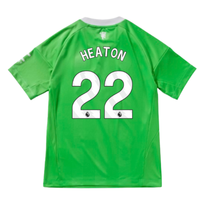 Licensed Football Man Utd Third Goalkeeper Shirt Green Kids Heaton...