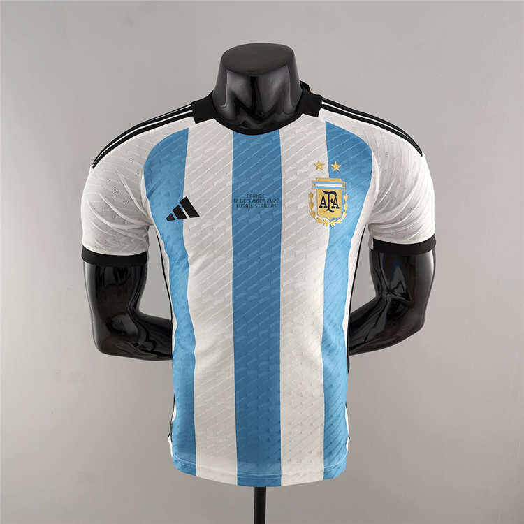 Argentina World Cup 2022 Finals Version Soccer Jersey Football Shirt
