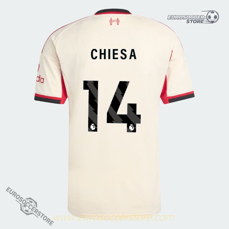 Away Jersey of Liverpool's CHIESA with Number 14 for the 25-26 Season