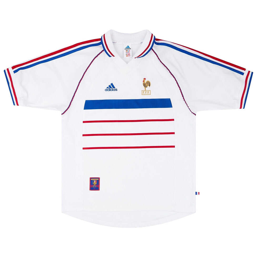 France Away Retro Soccer Jersey 1998 Authentic Kit