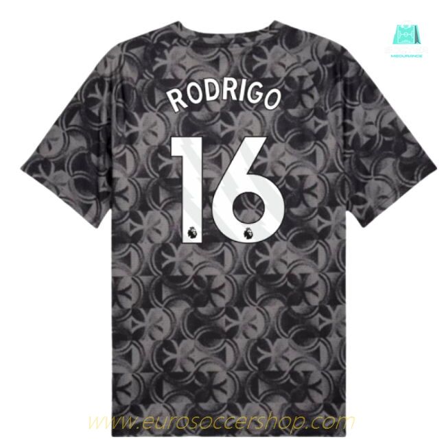 2025-2026 Man City Warm Up Jersey (Black) (Rodrigo 16)