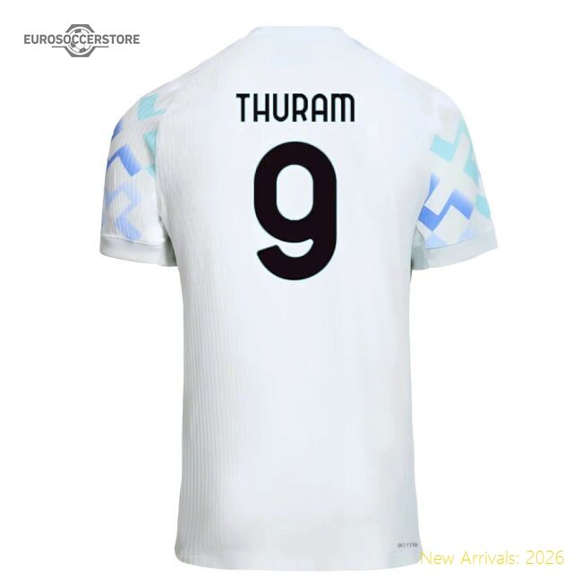 Excellent 2025-2026 Inter Milan Authentic Away Shirt (thuram 9)