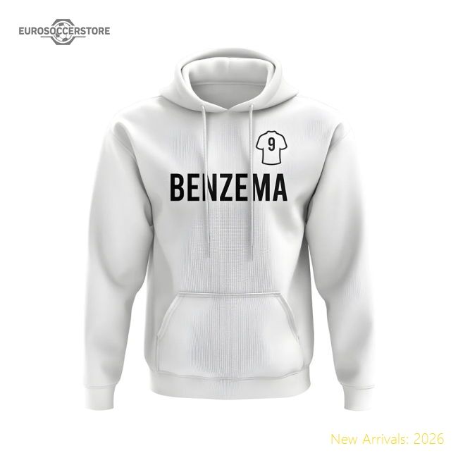 Excellent Karim Benzema Real Madrid Number Hoody (white)