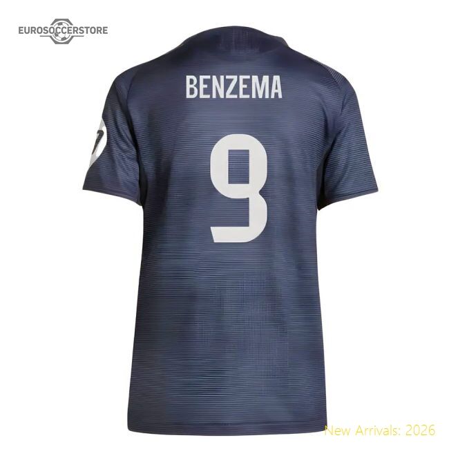 2025-2026 Real Madrid Away Official Jersey Benzema Adidas Climacool
