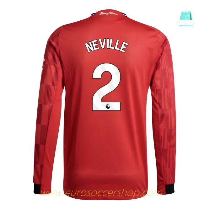 2025-2026 Man Utd Authentic Long Sleeve Home Shirt (Neville 2)