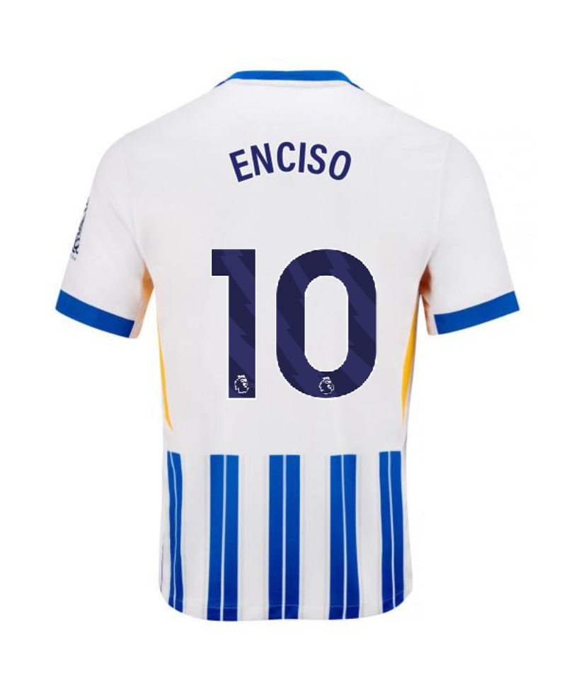 Brighton Hove Albion 24-25 Home ENCISO Number 10 Jersey