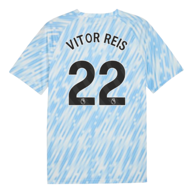 2025-2026 Man City Warm Up Jersey (Silver Sky) (Vitor Reis 22)