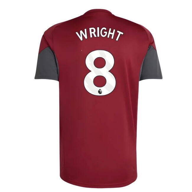 2025-2026 Arsenal EU Training Jersey (Burgundy) (Wright 8) - offici...